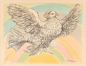 Pablo Picasso, Colombe volant (à l'Arc-en-ciel). Lecący Gołąb (do Tęczy), 1952