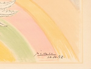 Pablo Picasso, Colombe volant (à l'Arc-en-ciel). Lecący Gołąb (do Tęczy), 1952