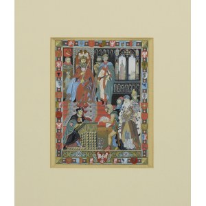 Artur SZYK (1894-1951), Żydowscy notable przed królem Kazimierzem Wielkim, z cyklu: Statut kaliski