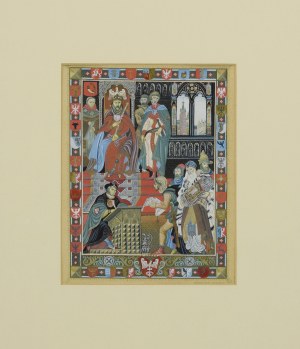 Artur SZYK (1894-1951), Żydowscy notable przed królem Kazimierzem Wielkim, z cyklu: Statut kaliski