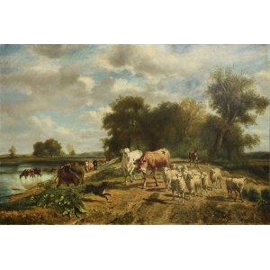 Lucjan PRZEPIÓRSKI (1830-1911), W drodze do zagrody