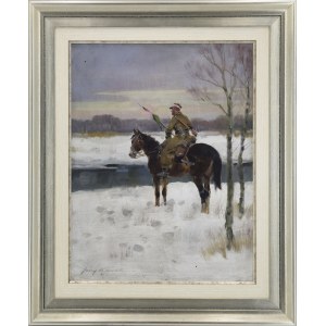 Jerzy KOSSAK (1886-1955), Lancer on horseback, 1934 (?)