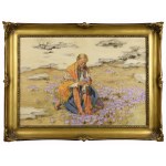 Alexander AUGUSTYNOWICZ (1865-1944), In the glade of crocuses