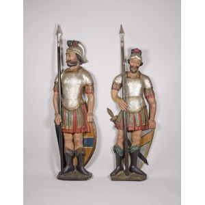 A pair of passion sculptures - Roman legionaries