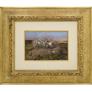 J. KONARSKI, 19th century, Rushing carriage