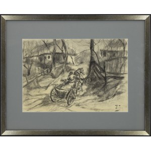 Zygmunt JÓZEFCZYK (1881-1966), By cart through the village
