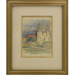 Tadeusz CIEŚLEWSKI (1870-1956) - father, View of the Dominican church in Gidlachia