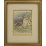 Tadeusz CIEŚLEWSKI (1870-1956) - ojciec, Widok na kościół Dominikanów w Gidlach