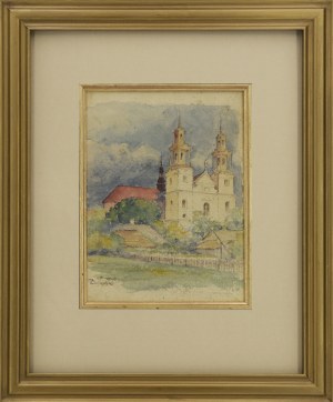 Tadeusz CIEŚLEWSKI (1870-1956) - ojciec, Widok na kościół Dominikanów w Gidlach