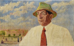 Tadeusz WAŚKOWSKI (1883-1966), Portret Leona Wyrwicza na tle Lwowa