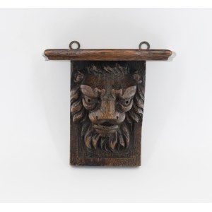 Console with lion's head