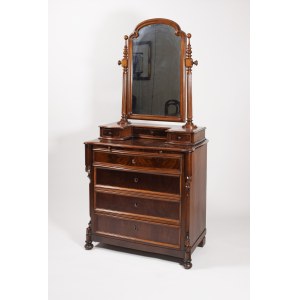 Louis Philippe style dresser on a chest of drawers