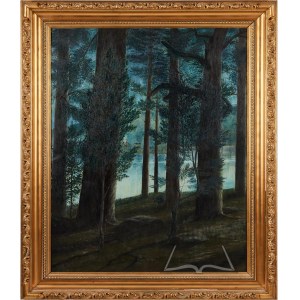 LIEDBECK Alfred (1881-1955), The motif of the forest at dusk.