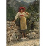 Pantaleon Szyndler (1846-1905), Szczęśliwa pasterka z Picinisco w okolicach Neapolu, przed 1883