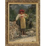 Pantaleon Szyndler (1846-1905), Szczęśliwa pasterka z Picinisco w okolicach Neapolu, przed 1883