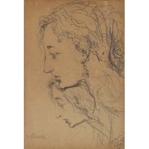Jan Matejko (1838-1893), Dwie głowy - studium, 1867