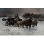 Jan Konarski (1850-1918), Podróż zimowym wieczorem