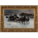 Jan Konarski (1850-1918), Journey in the Winter Evening