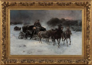 Jan Konarski (1850-1918), Podróż zimowym wieczorem