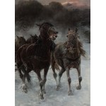 Jan Konarski (1850-1918), Journey in the Winter Evening