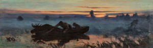 Julian Fałat (1853-1929), Z Polesia. Po polowaniu na łosie, ok. 1907