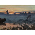 Julian Fałat (1853-1929), From Polesie. After an elk hunt, ca. 1907