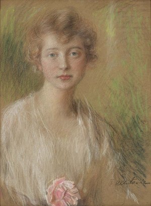Teodor Axentowicz (1859-1938), Portret kobiety