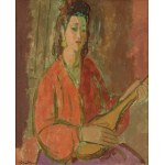 Zygmunt Landau (1898-1962), Portret kobiety z mandoliną