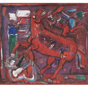 Eugeniusz Markowski (1912-2007), Cavallo Rosso + 2, 1990 (Czerwony koń)