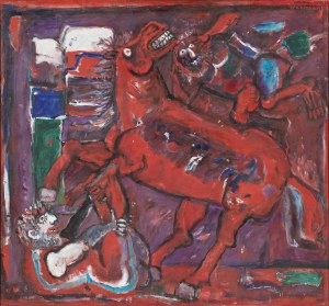 Eugeniusz Markowski (1912-2007), Cavallo Rosso + 2, 1990 (Czerwony koń)