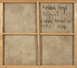Ryszard Grzyb (ur. 1956), Dzięcioł i rura kanalizacyjna, 1989