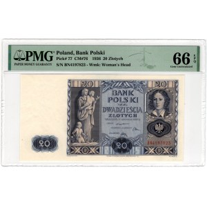 20 Gold, 1936, BN series - PMG 66 EPQ