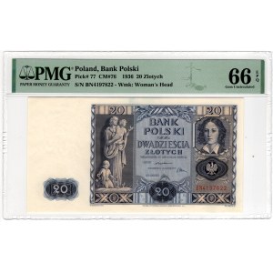 20 Gold, 1936, BN series - PMG 66 EPQ