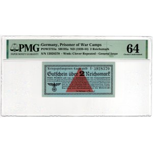 Germany, Universal camp vouchers, Kriegsgefangenen - Lagergeld - 2 Reichsmark, series 1 - PMG 64