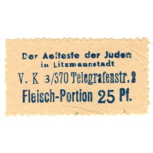 Getto Litzmannstadt, Der Aelteste der Juden in Litzmannstadt, Fleisch-Portion 25 Pfennig - rzadkość