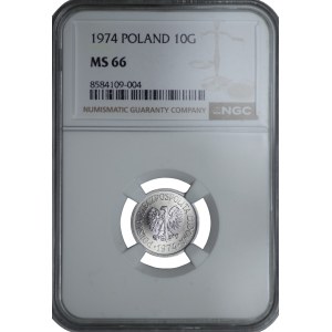 10 pennies 1974 - NGC MS 66