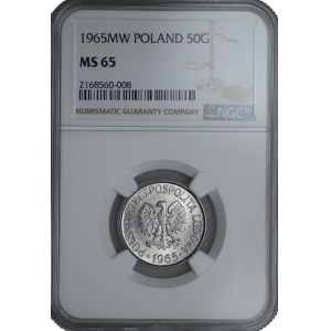 50 haléřů 1965 - NGC MS 65