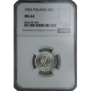 20 pennies 1963 - NGC MS 64