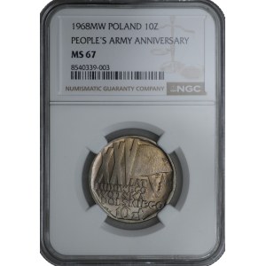 10 gold 1968 - NGC MS 67