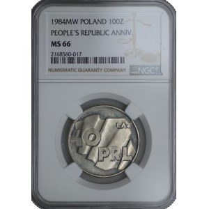 100 gold 1984 - NGC MS 66