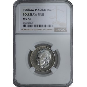 10 gold 1981 - NGC MS 66