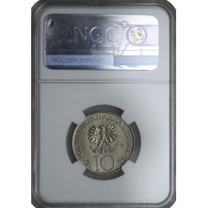SAMPLE OF NICHOLS, 10 zlotys 1974, Adam Mickiewicz - NGC MS 66