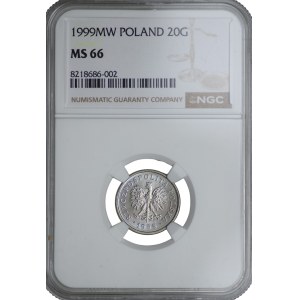 20 pennies 1999 - NGC MS 66