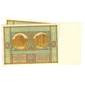 50 Gold 1929, DL series - set of 2 pieces, consecutive numbers