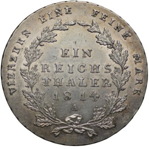 Německo, Prusko, Friedrich Wilhelm III, tolar 1814 A, Berlín