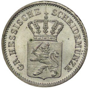 Niemcy, Hessen-Darmstadt, 1 kreuzer 1864