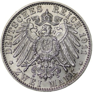 Niemcy, Bawaria, Regent Luitpold, 2 Marki Monachium 1911 D