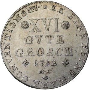 Germany, 16 gute groschen (16 Gute Groschen), 1792 MC, Brunswick