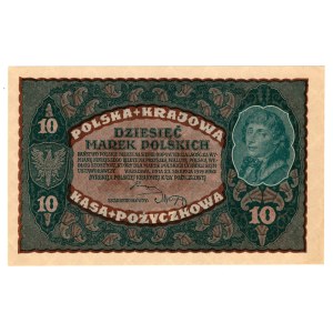 10 Polish Marks 1919, 2nd series DH