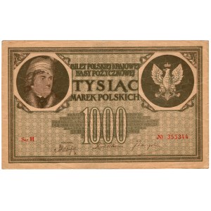 1,000 Polish Marks 1919, series H